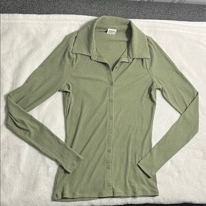 Abercrombie & Fitch Sage Ribbed Polo